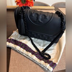 Tory Burch Black Quilted Shoulder Bag